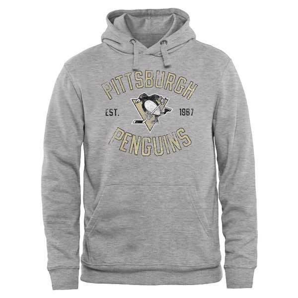 Men's Pittsburgh Penguins Heritage Pullover Hoodie - Ash,We sell and wholesale Men's Pittsburgh Penguins Heritage Pullover Hoodie - Ash on line form chian!